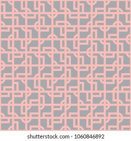 Abstract seamless pattern design with tiled geometric shapes, creative repeat background for web and print