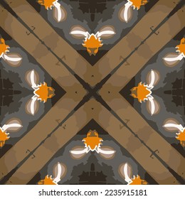 Abstract seamless pattern, designed for use for interior,wallpaper,fabric,curtain,carpet,clothing,Batik,satin,background , illustration, Embroidery style.