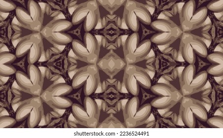 Abstract seamless pattern, designed for use for interior,wallpaper,fabric,curtain,carpet,clothing,Batik,satin,background , illustration, Embroidery style.