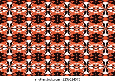 Abstract seamless pattern, designed for use for interior,wallpaper,fabric,curtain,carpet,clothing,Batik,satin,background , illustration, Embroidery style.