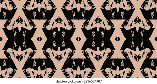 Abstract seamless pattern, designed for use for interior,wallpaper,fabric,curtain,carpet,clothing,Batik,satin,background , illustration, Embroidery style.