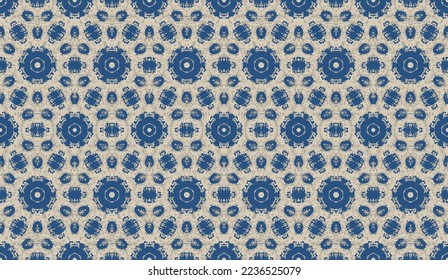 Abstract seamless pattern, designed for use for interior,wallpaper,fabric,curtain,carpet,clothing,Batik,satin,background , illustration, Embroidery style.