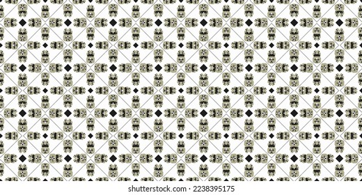 Abstract seamless pattern, designed for use for interior,wallpaper,fabric,curtain,carpet,clothing,Batik,satin,background , illustration, Embroidery style.