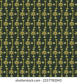 Abstract seamless pattern with detailed futuristic flower like stars interconnected in a grid, ideal for any kind of fabric,print or any other creative use, in shining colors
