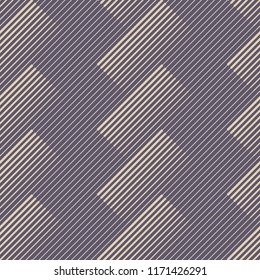 Abstract seamless pattern with diagonal lines of different thickness. Modern stylish diagonal striped texture. Vector color background.