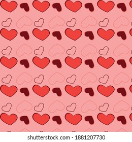 
Abstract seamless pattern with different hearts