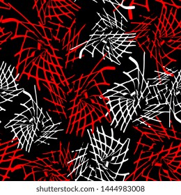 Abstract seamless pattern of different lines. Striped background, hand drawing. For textiles, packaging, fabric, wallpaper