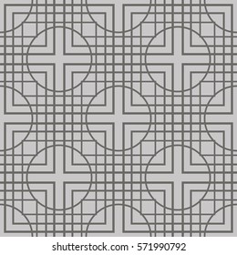 Abstract seamless pattern of different lines, which form geometric shapes. Background for business cards, websites, design of furniture and interior design. Vector illustration.