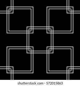 Abstract seamless pattern of different lines, which form geometric shapes. Background for business cards, websites, design of furniture and interior design. Vector illustration.