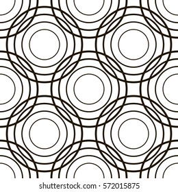 Abstract seamless pattern of different lines, which form geometric shapes. Background for business cards, websites, design of furniture and interior design. Vector illustration.