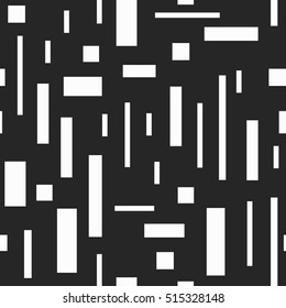 Abstract seamless pattern with different Rectangles. Vector abstract chaotic texture with geometrical shapes. Simple figures background.