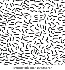 abstract seamless pattern doodle black line isolated on white background. vector illustrations