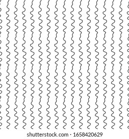 abstrakte, nahtlose Muster doodle schwarze Linie einzeln auf weißem Hintergrund. Vektorgrafiken