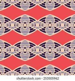 Abstract seamless pattern in doodle style. Vector illustration 