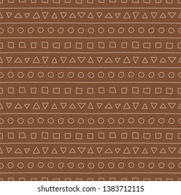 Abstract seamless pattern. Doodle vector template. Old ornament. Retro style. Fashion design. Sketch