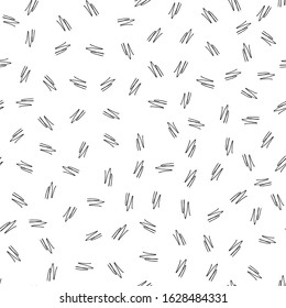 Abstract seamless pattern with doodles on white background. Simple abstract pattern background for interrior, textile design, paper craft. Hand drawn minimalist memphis seamless background.