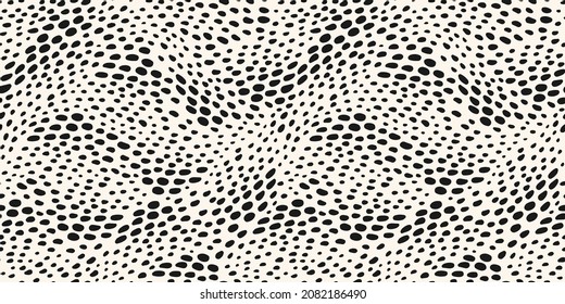 Abstract seamless pattern with dot waves . Modern abstract design for paper, cover, fabric, interior decor and other use. 