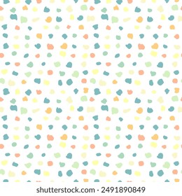 Abstract seamless pattern with dots - hand drawn vector illustration.