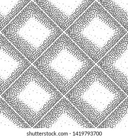 Abstract seamless pattern of dots. The illusion of volumetric figures. Simple geometric shapes.