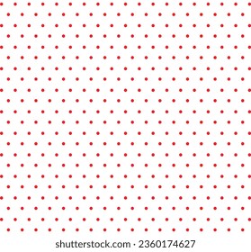 Abstract seamless pattern with dots. Modern red and white texture. geometric background