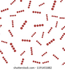 Abstract Seamless pattern of dots red line. For your design. Vector.