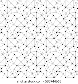 Abstract seamless pattern. Dots, squares and lines