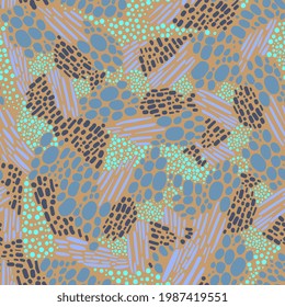 abstract seamless pattern. Dots, stripes, doodle drawing. Creative doodle art header with different shapes 