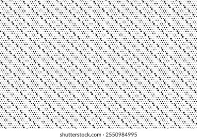 Abstract seamless pattern with dotted diagonal lines. Black and white abstract halftone background. Dotted pattern as background.