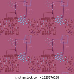 Abstract seamless pattern. Drawn by hand. Made in pastel colors. Tender background. Handmade pattern
