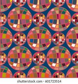 Abstract seamless pattern with Earth globes. Tile Pattern for Your Web Design. Colorful abstract seamless background with Earth globe