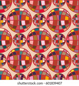 Abstract seamless pattern with Earth globes. Tile Pattern for Your Web Design. Colorful abstract seamless background with Earth globe