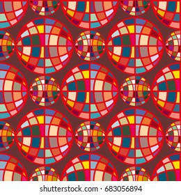 Abstract seamless pattern with Earth globes. Tile Pattern for Your Web Design. Colorful abstract seamless background with Earth globe