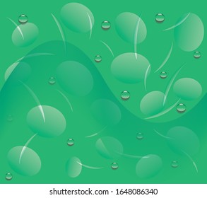 Abstract seamless pattern with easter eggs and leaves. Vector illustration
