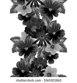 Abstract seamless pattern with elegant flowers for your designs. Stylish template can be used for design fabric, textile and more designs. Vector illustration.