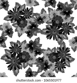 Abstract seamless pattern with elegant flowers for your designs. Stylish template can be used for design fabric, textile and more designs. Vector illustration.