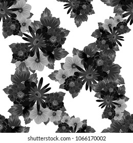 Abstract seamless pattern with elegant flowers for your designs. Stylish template can be used for design fabric, textile and more designs. Vector illustration.