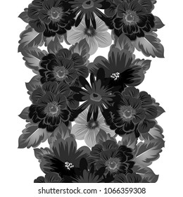 Abstract seamless pattern with elegant flowers for your designs. Stylish template can be used for design fabric, textile and more designs. Vector illustration.