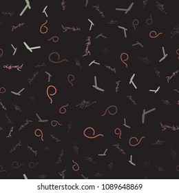 Abstract seamless pattern with elements of calligraphy. Vector illustration.