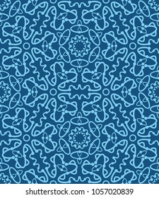 Abstract seamless pattern with elements of ornate ornament