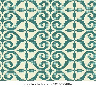 Abstract seamless pattern with elements of slavic ornament