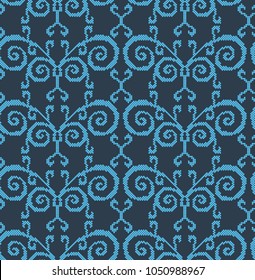 Abstract seamless pattern with elements of slavic ornament