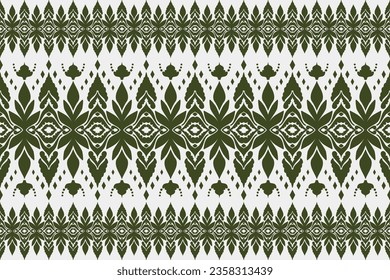 Abstract seamless pattern, Embroidery ikat, Geometric ethnic, Pattern seamless, Design for fabric, carpet, wallpaper, clothing, wrapping, Batik, fabric,Vector illustration background.