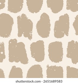 Abstract seamless pattern. Endless background, repeating print with paint blobs, irregular organic shapes, rough spots, smears. Flat vector illustration for modern textile, fabric, wrapping design