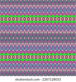 Resumen de un patrón impecable con ornamento étnico azteca. Diseño de Boho. Patrón azteca. Plantilla de impresión con estilo popular para papel y tela. Moda de verano.