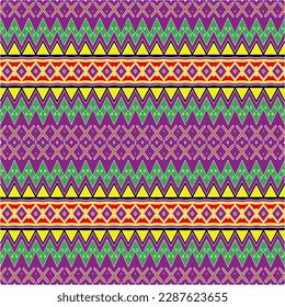 Abstract seamless pattern with ethnic aztec ornament. Boho design. Aztec pattern. Folk stylized print template for paper and fabric. Summer fashion.