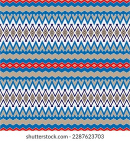 Resumen de un patrón impecable con ornamento étnico azteca. Diseño de Boho. Patrón azteca. Plantilla de impresión con estilo popular para papel y tela. Moda de verano.