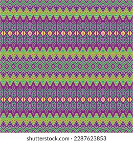 Abstract seamless pattern with ethnic aztec ornament. Boho design. Aztec pattern. Folk stylized print template for paper and fabric. Summer fashion.