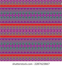 Resumen de un patrón impecable con ornamento étnico azteca. Diseño de Boho. Patrón azteca. Plantilla de impresión con estilo popular para papel y tela. Moda de verano.