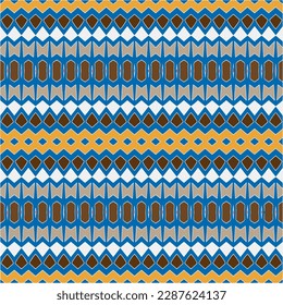 Abstract seamless pattern with ethnic aztec ornament. Boho design. Aztec pattern. Folk stylized print template for paper and fabric. Summer fashion.
