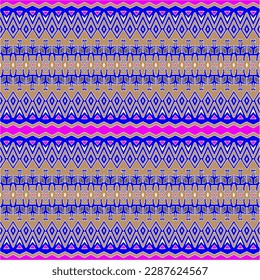 Abstract seamless pattern with ethnic aztec ornament. Boho design. Aztec pattern. Folk stylized print template for paper and fabric. Summer fashion.